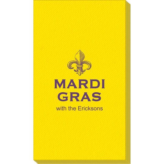 Mardi Gras Linen Like Guest Towels